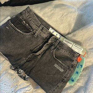 Off-White Black Jean Shorts